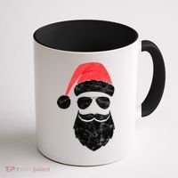 Bearded Santa Claus Hipster Coffee Mug thumb 1