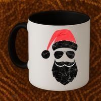 Bearded Santa Claus Hipster Coffee Mug thumb 2