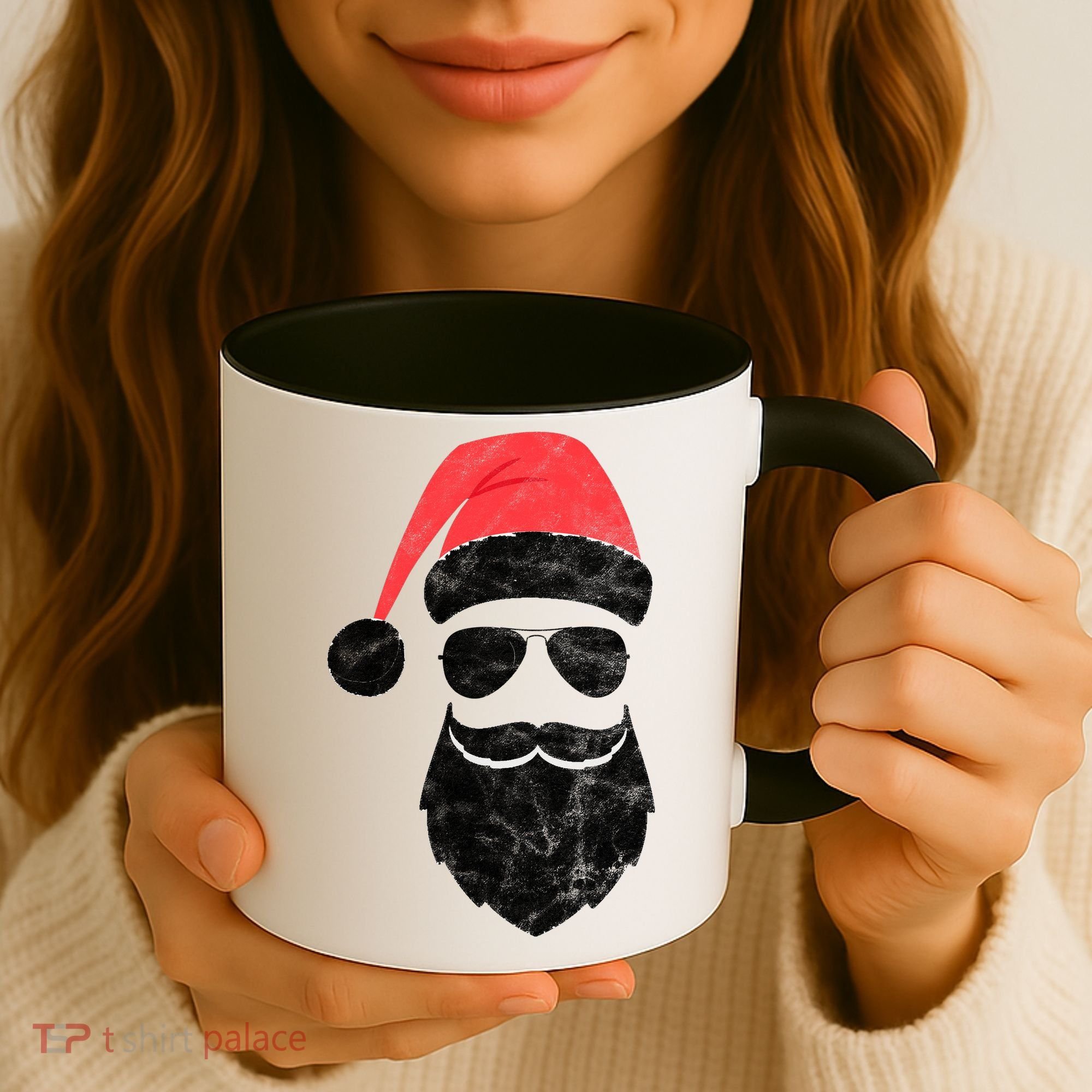 Bearded Santa Claus Hipster Coffee Mug