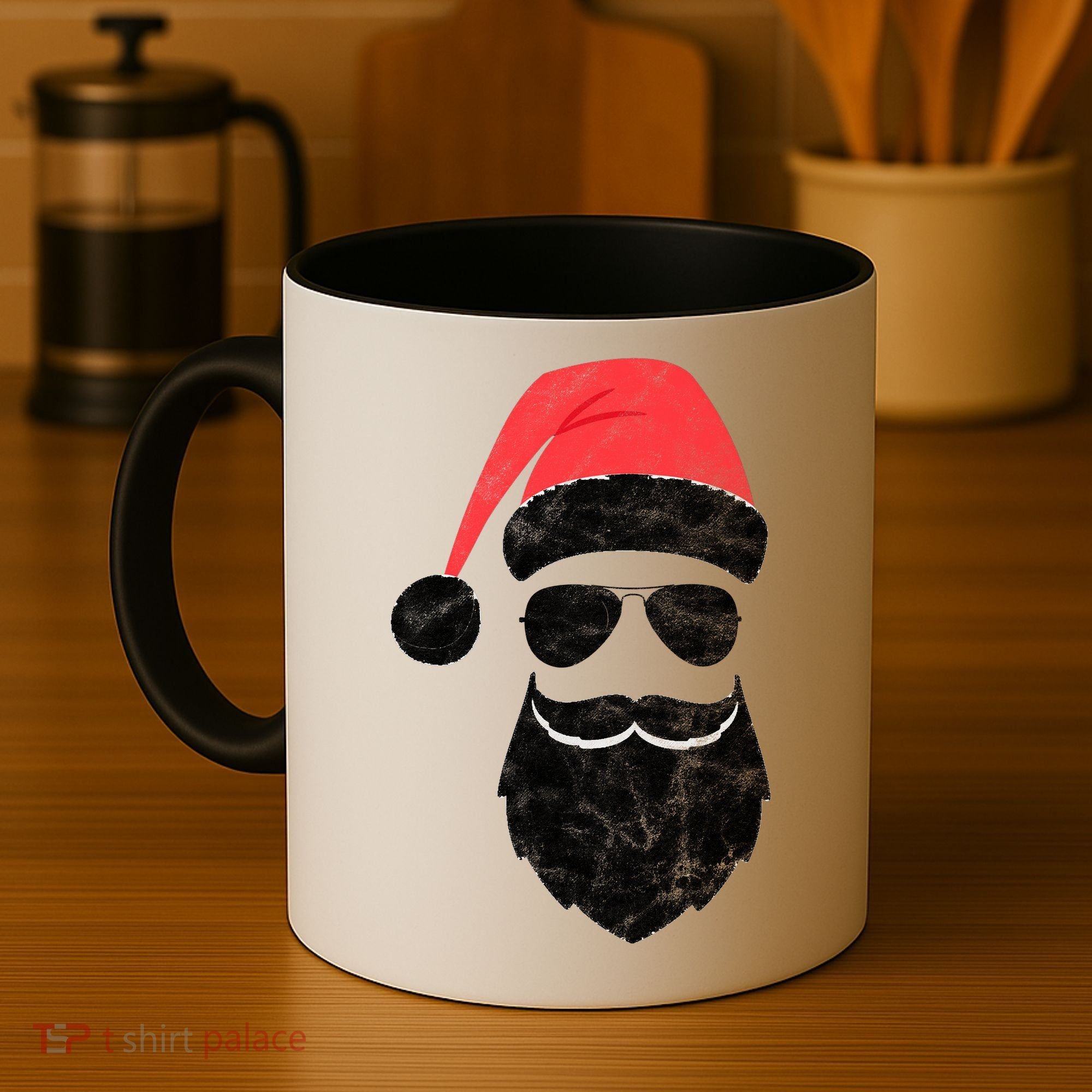 Bearded Santa Claus Hipster Coffee Mug