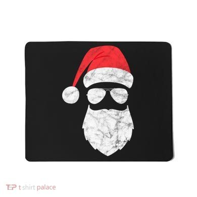 Bearded Santa Claus Hipster Mousepad