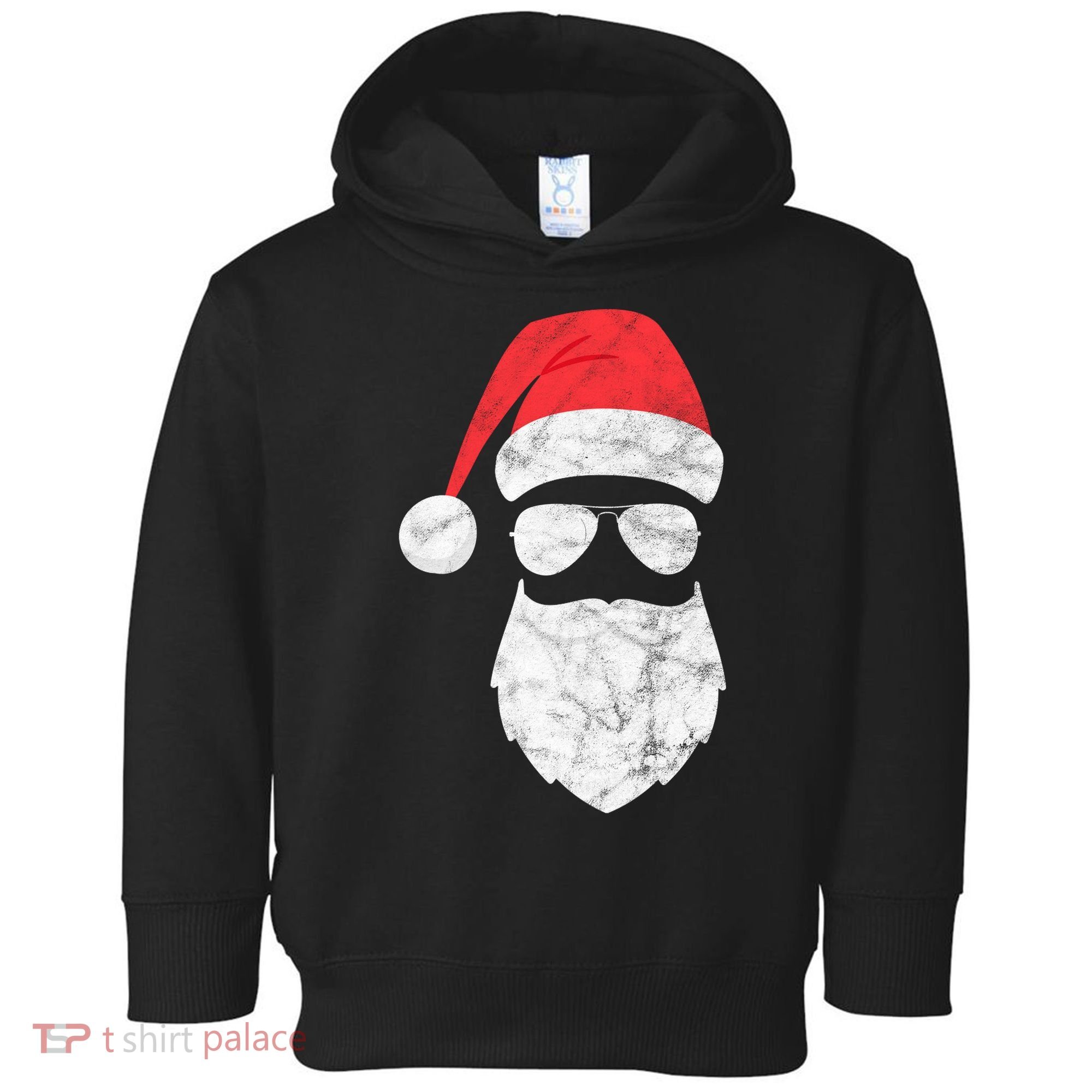 Bearded Santa Claus Hipster Toddler Hoodie