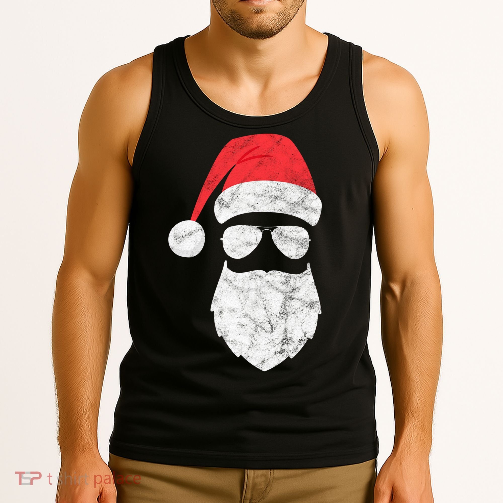Bearded Santa Claus Hipster Tank Top