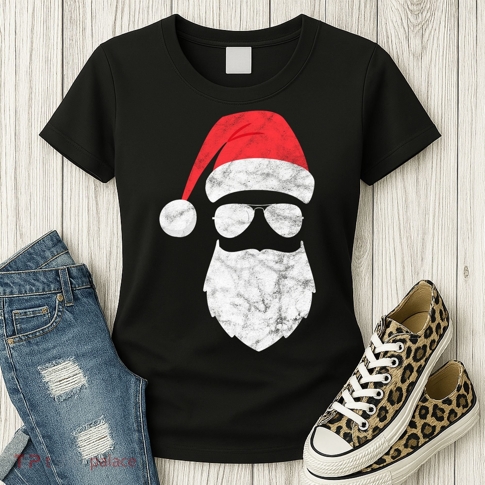 Bearded Santa Claus Hipster Women's T-Shirt