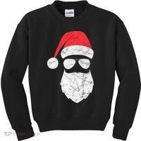 Bearded Santa Claus Hipster Kids Sweatshirt thumb 0