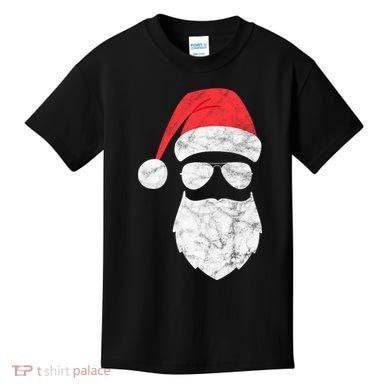 Bearded Santa Claus Hipster Kids T-Shirt