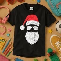Bearded Santa Claus Hipster Kids T-Shirt thumb 3