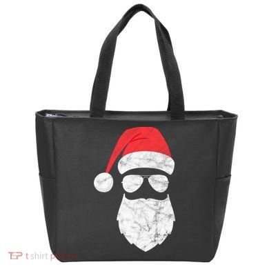 Bearded Santa Claus Hipster Tote Bag
