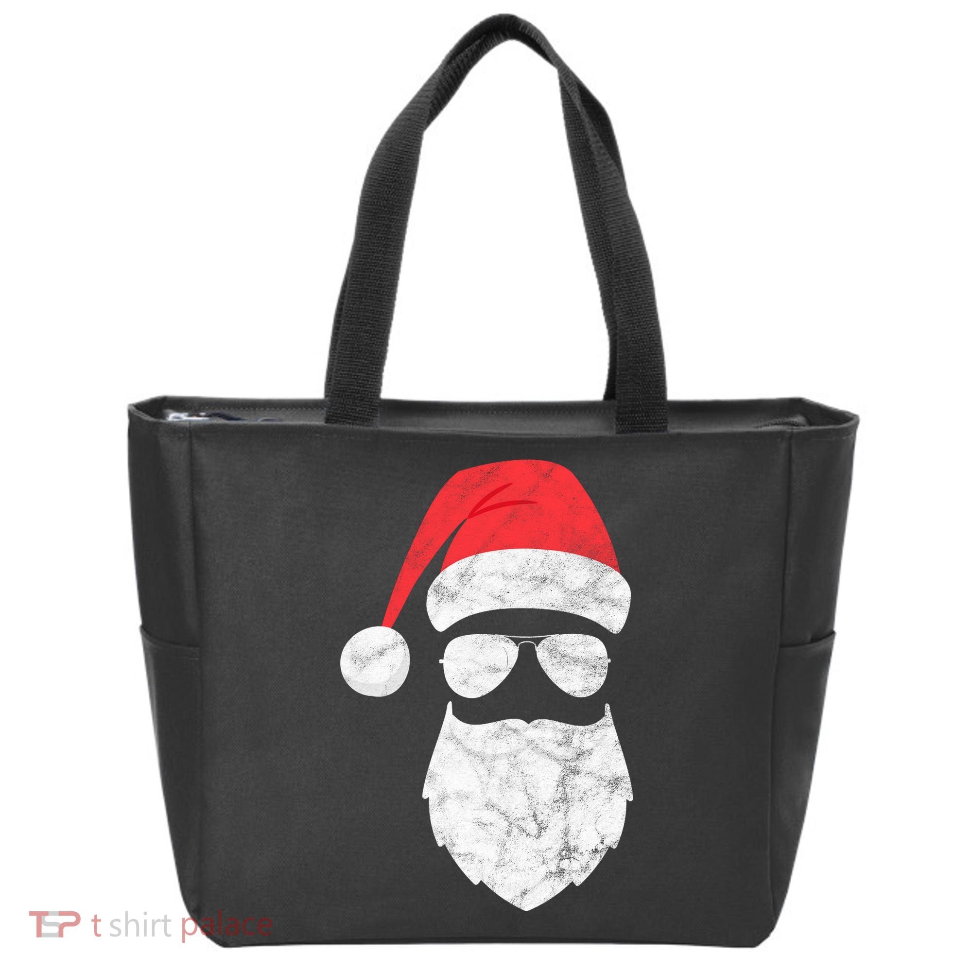 Bearded Santa Claus Hipster Tote Bag