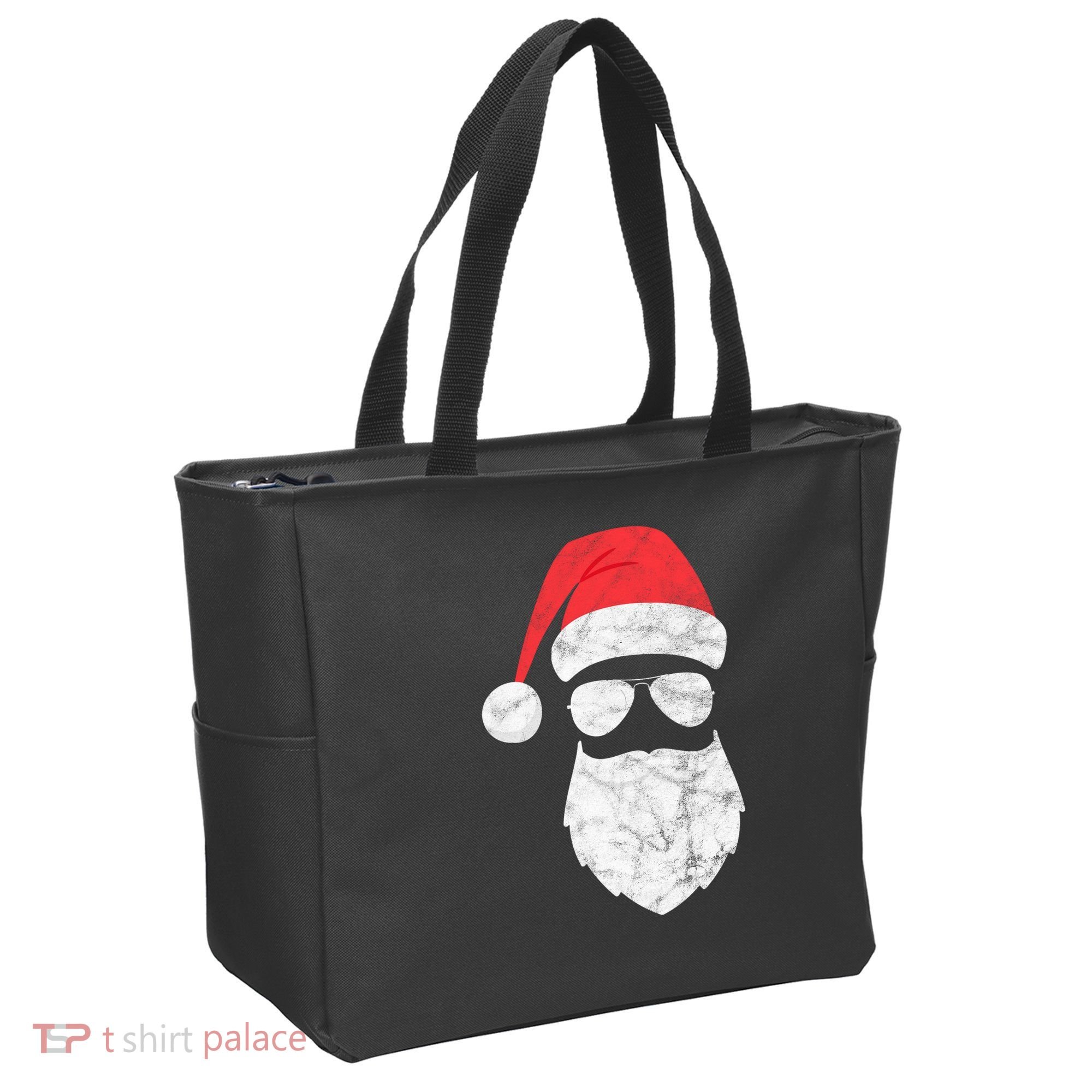 Bearded Santa Claus Hipster Tote Bag