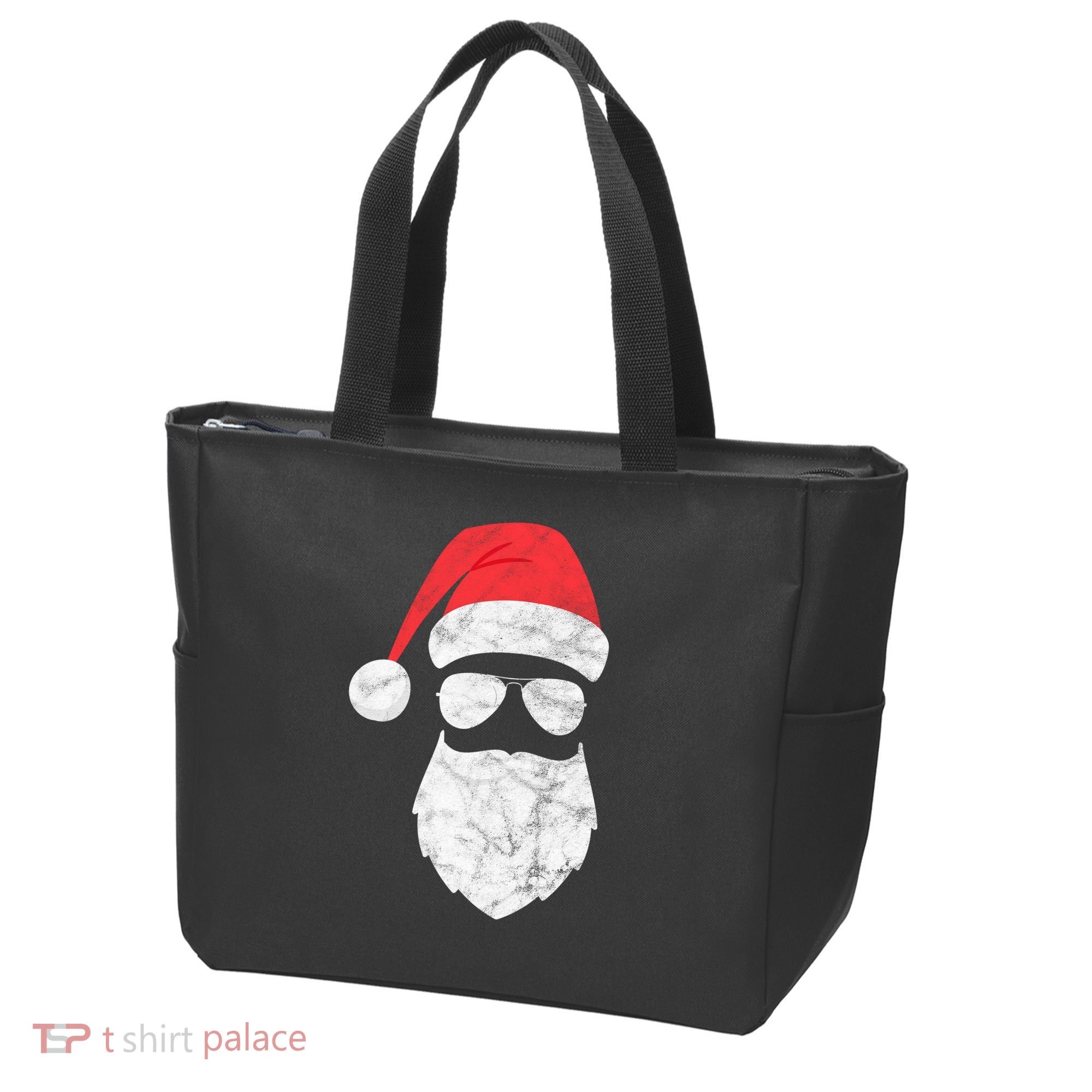 Bearded Santa Claus Hipster Tote Bag