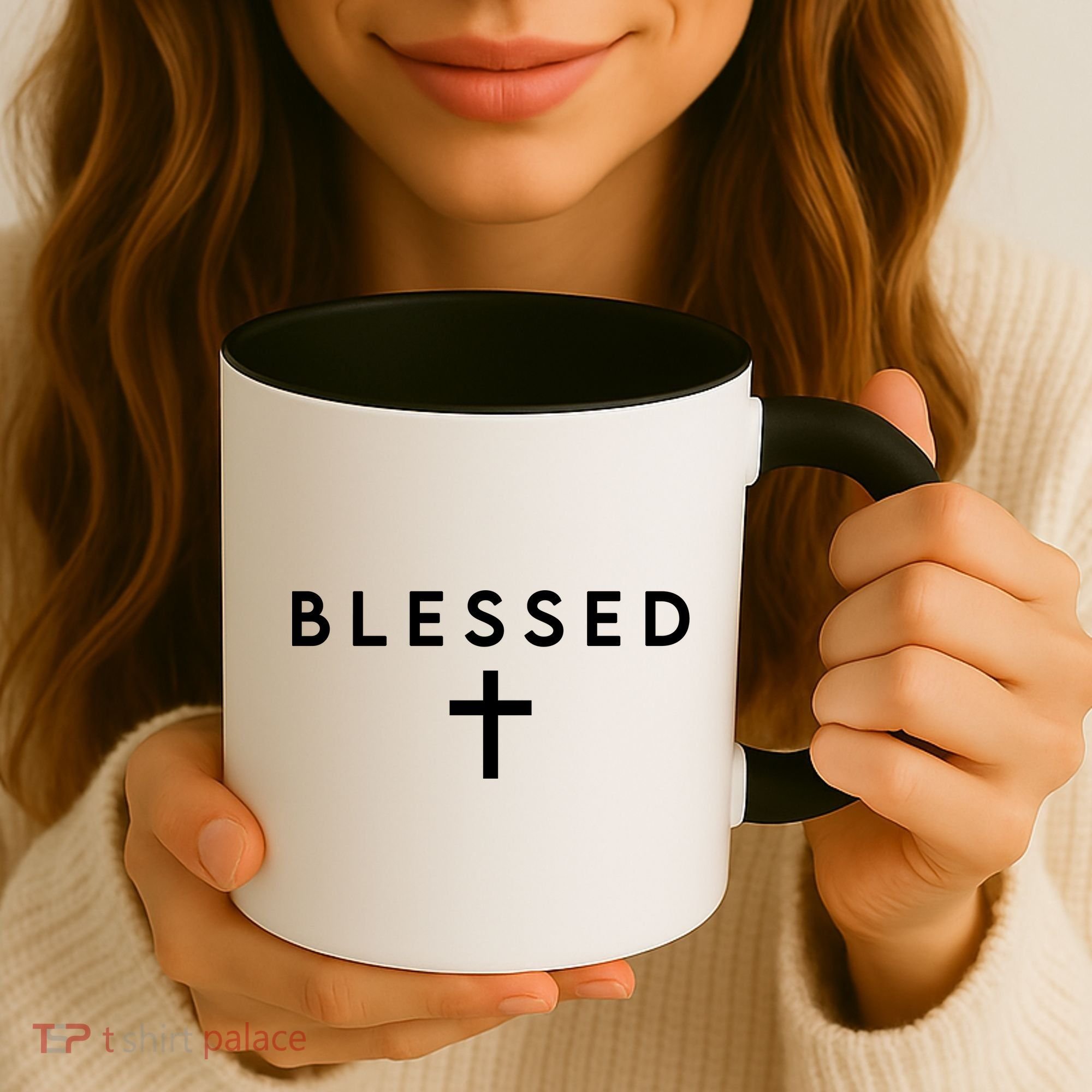 Blessed Simple Cross Coffee Mug