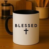 Blessed Simple Cross Coffee Mug thumb 4