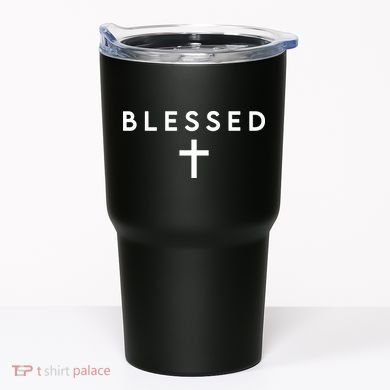 Blessed Simple Cross Tumbler