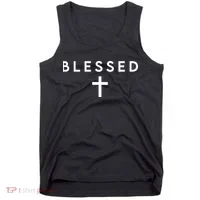 Blessed Simple Cross Tank Top thumb 0