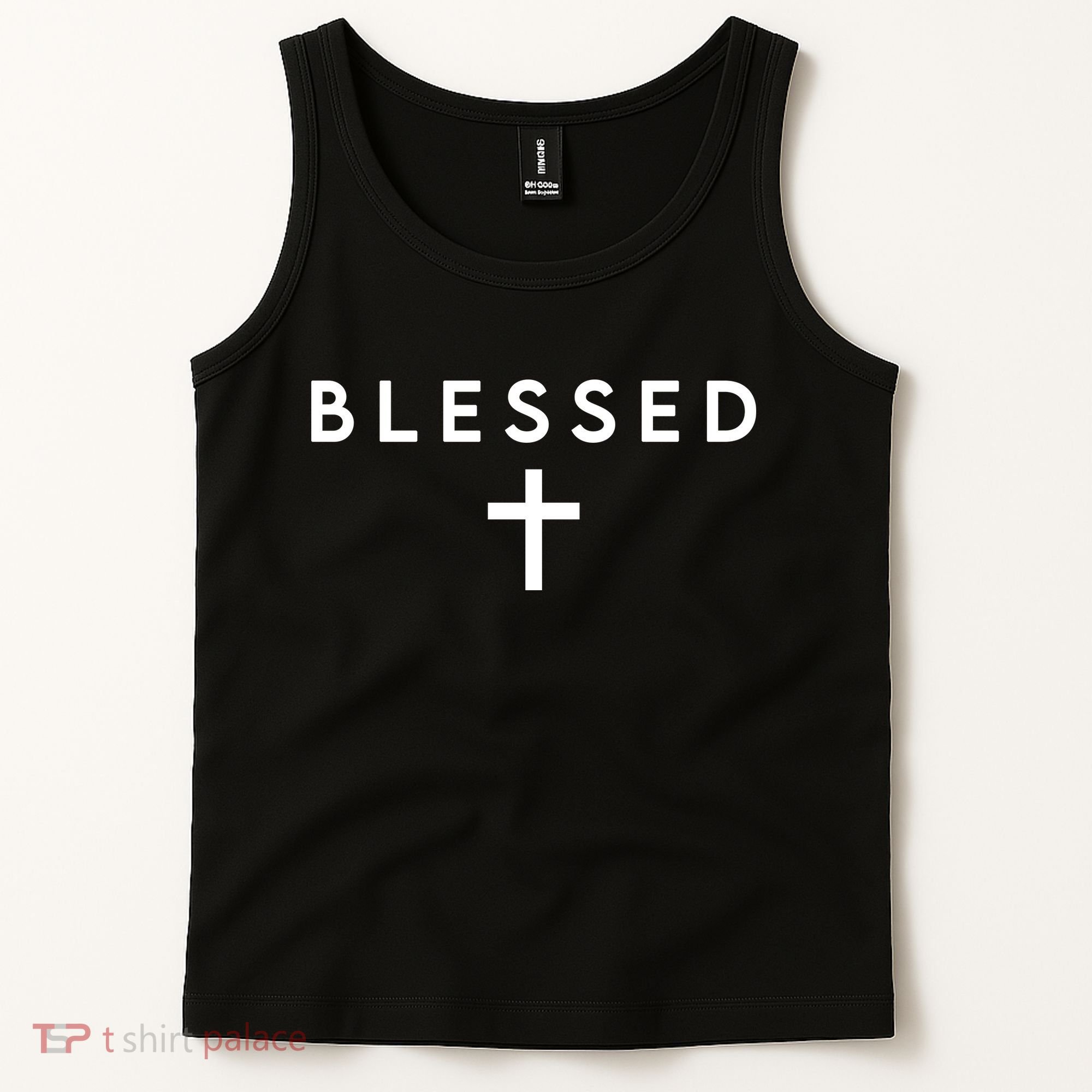 Blessed Simple Cross Tank Top