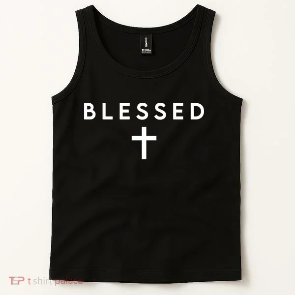 Blessed Simple Cross Tank Top