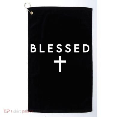 Blessed Simple Cross Golf Towel