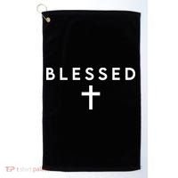 Blessed Simple Cross Golf Towel thumb 0