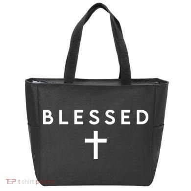 Blessed Simple Cross Tote Bag