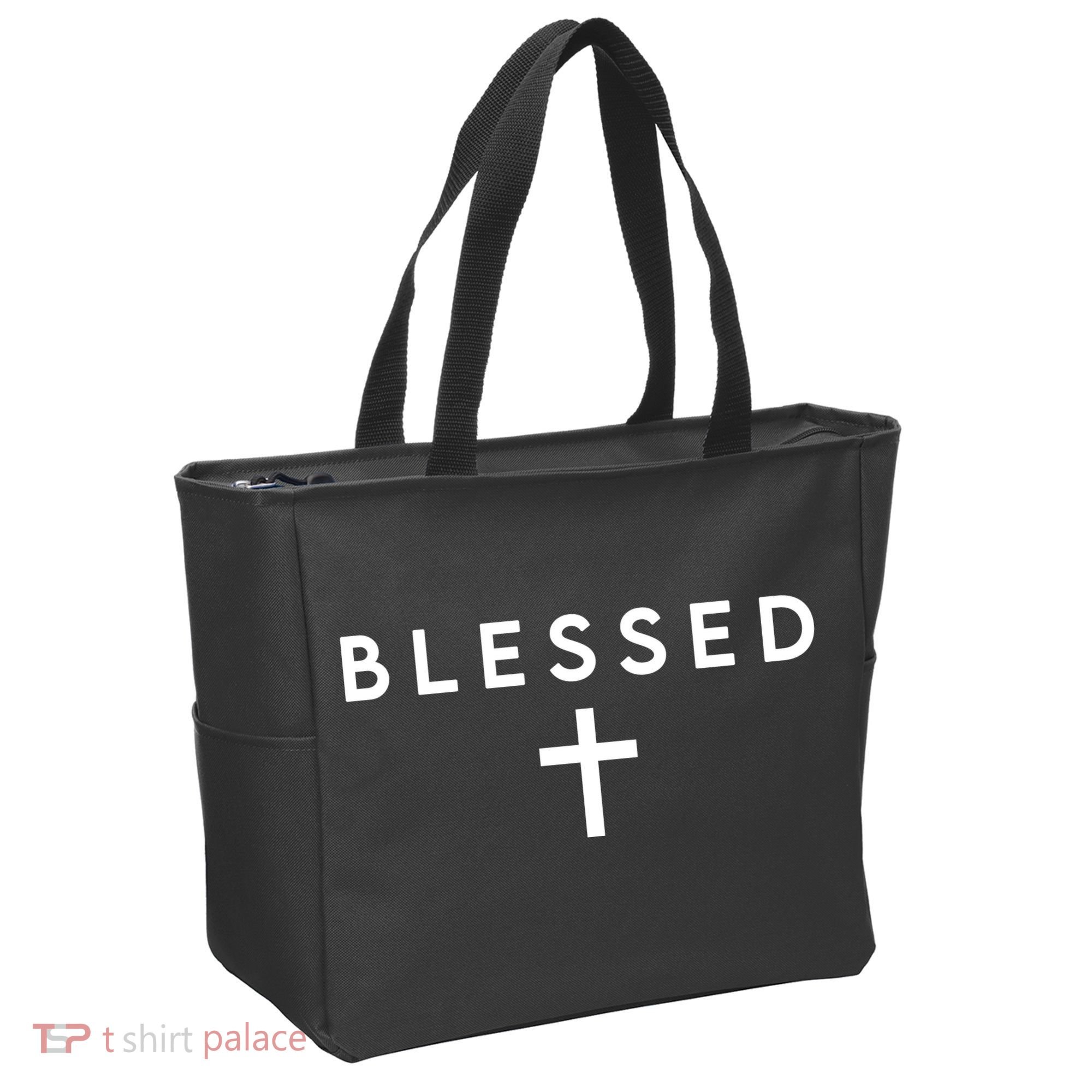 Blessed Simple Cross Tote Bag