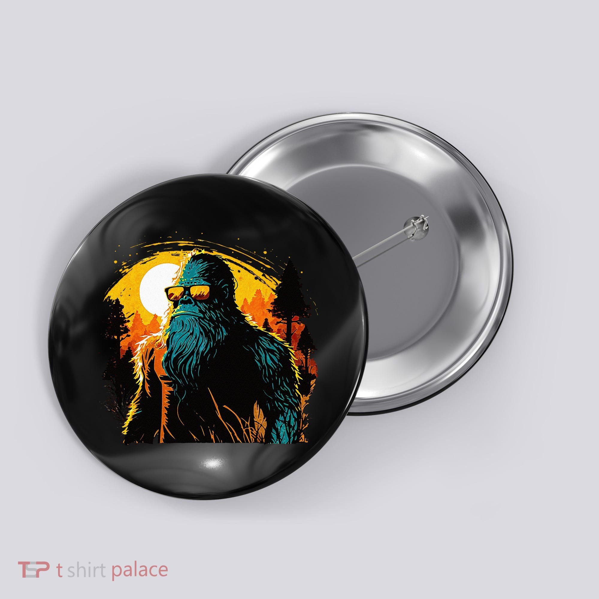 Bigfoot Sasquatch Cool Yeti Button