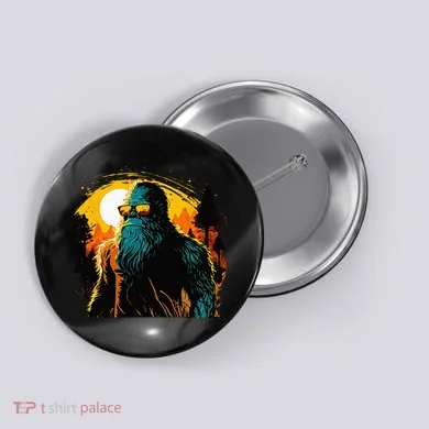 Bigfoot Sasquatch Cool Yeti Button