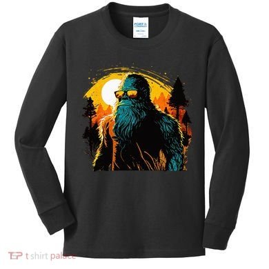 Bigfoot Sasquatch Cool Yeti Kids Long Sleeve Shirt