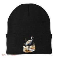 birding sandhill crane nebraska Sandhill cranes Beanie thumb 0