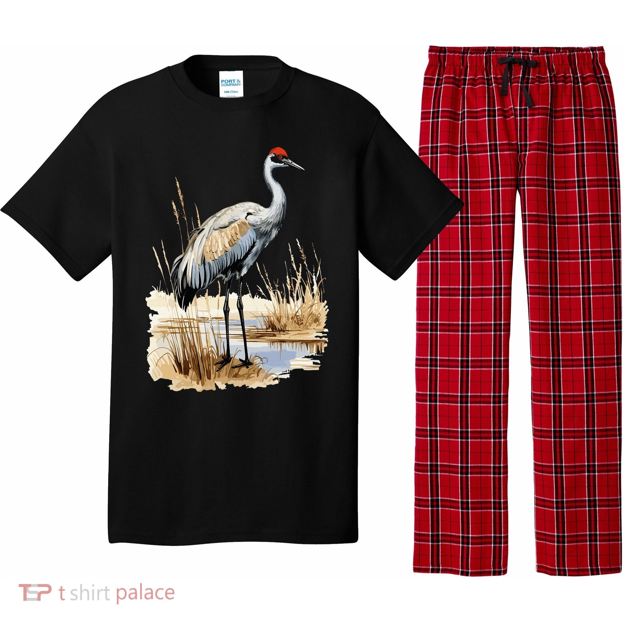 birding sandhill crane nebraska Sandhill cranes Pajama Set