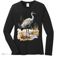 birding sandhill crane nebraska Sandhill cranes Women's Long Sleeve Shirt thumb 0