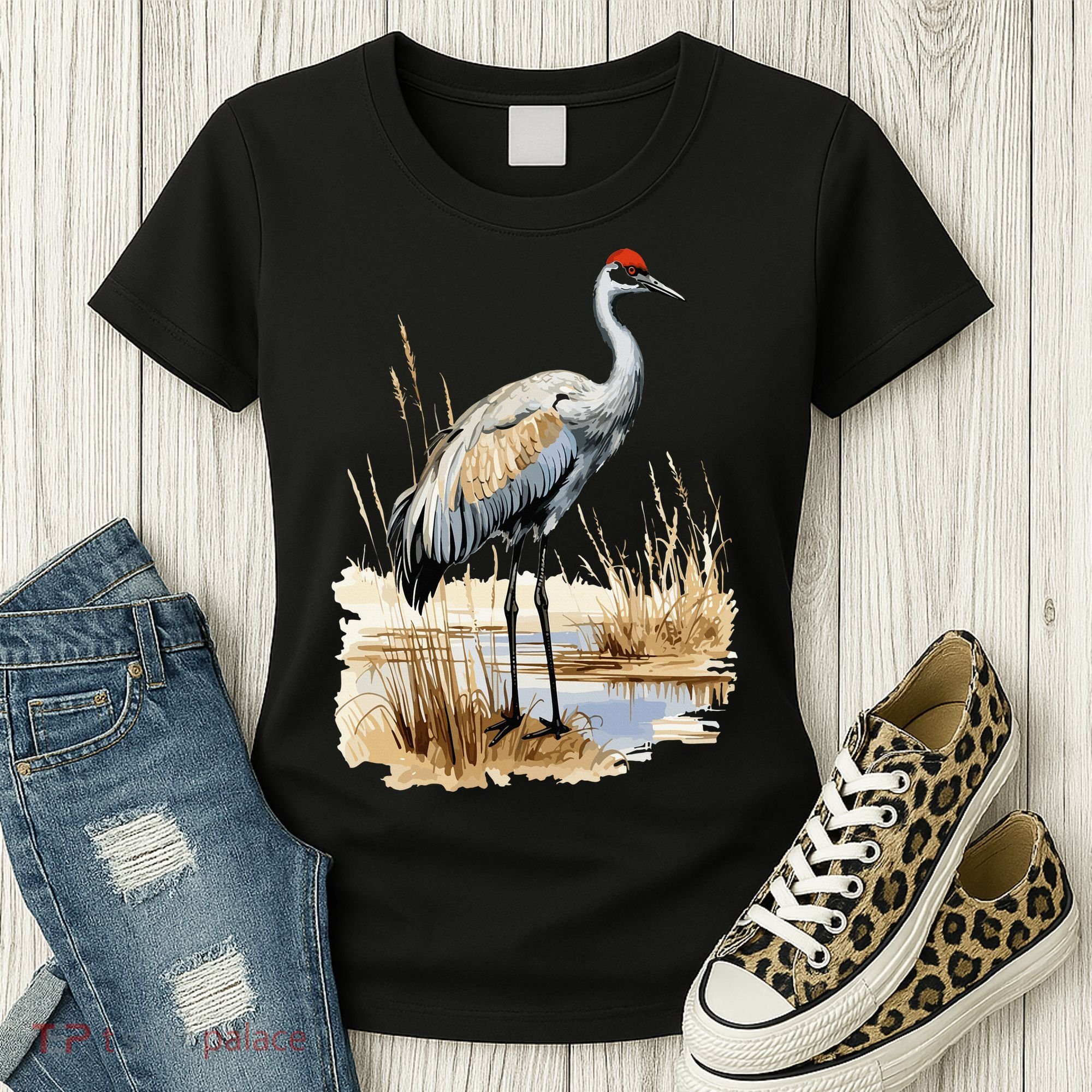 birding sandhill crane nebraska Sandhill cranes Women's T-Shirt