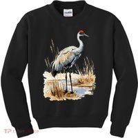 birding sandhill crane nebraska Sandhill cranes Kids Sweatshirt thumb 0