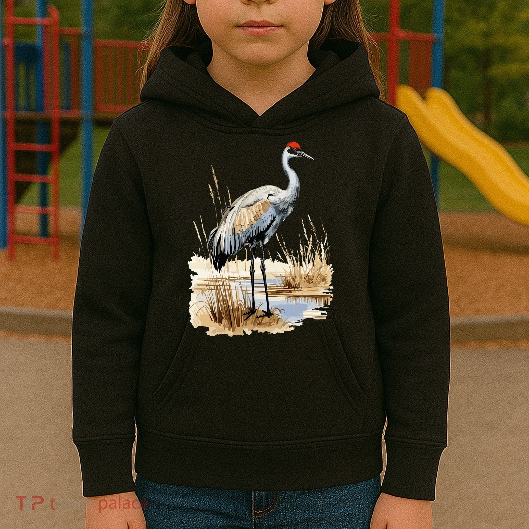 birding sandhill crane nebraska Sandhill cranes Kids Hoodie
