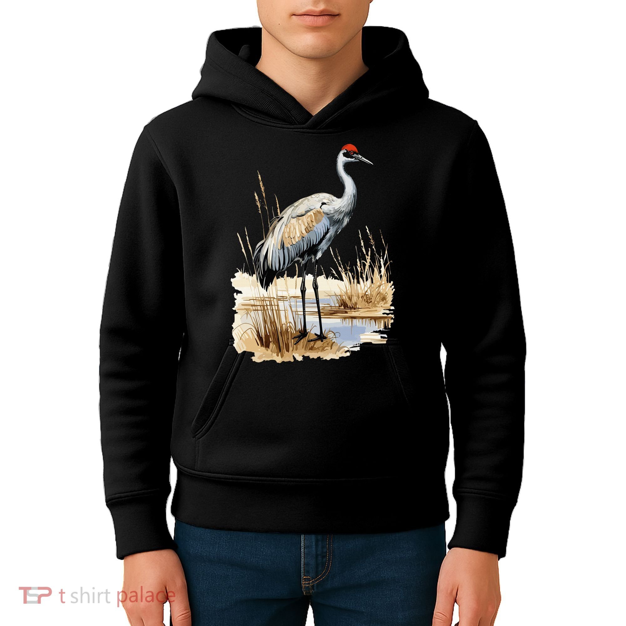 birding sandhill crane nebraska Sandhill cranes Kids Hoodie