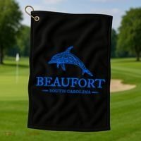 Beaufort South Carolina Dolphin Golf Towel thumb 1