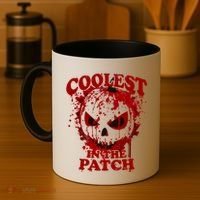 Blood Splatter Coolest Pumpkin In The Patch Bloody Halloween Meaningful Gift Coffee Mug thumb 4