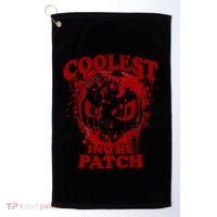 Blood Splatter Coolest Pumpkin In The Patch Bloody Halloween Meaningful Gift Golf Towel thumb 0
