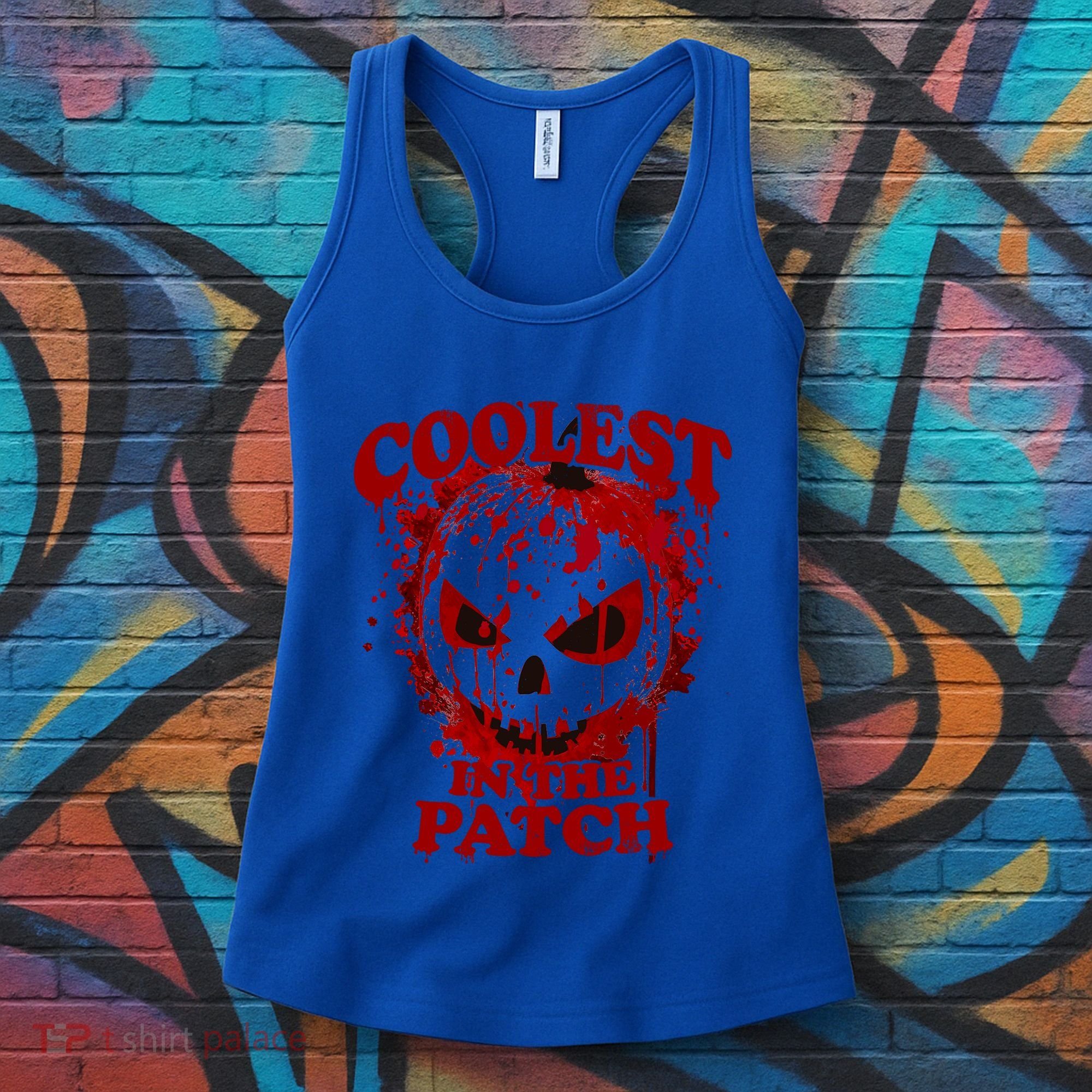 Blood Splatter Coolest Pumpkin In The Patch Bloody Halloween Meaningful Gift Women's Tank Top