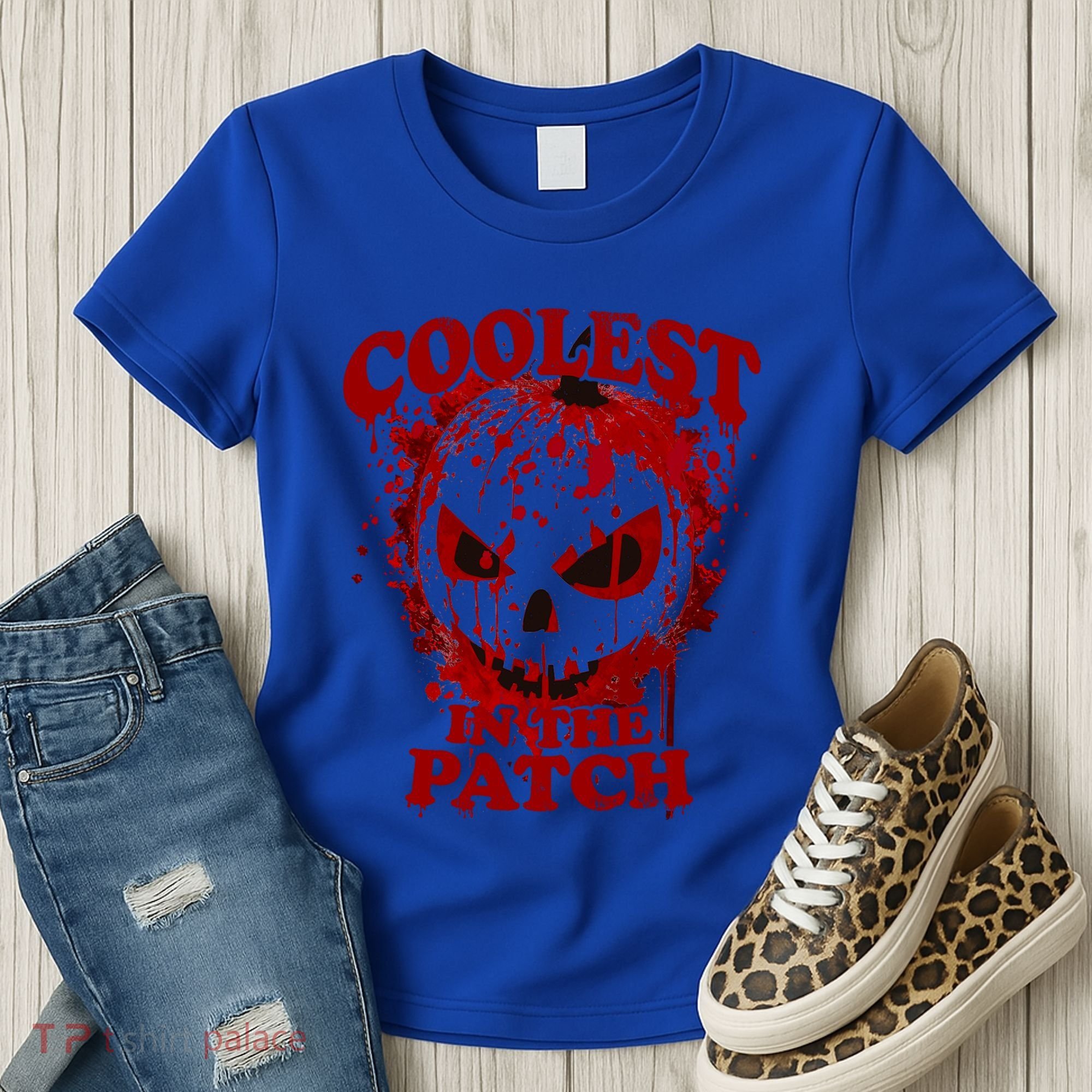 Blood Splatter Coolest Pumpkin In The Patch Bloody Halloween Meaningful Gift Women's T-Shirt