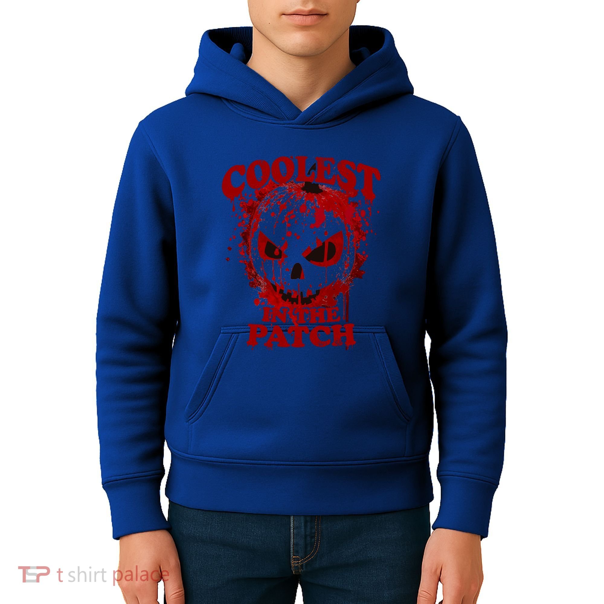 Blood Splatter Coolest Pumpkin In The Patch Bloody Halloween Meaningful Gift Kids Hoodie