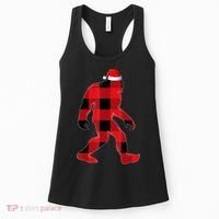 Bigfoot Santa Christmas Lights Xmas Boys Sasquatch Women's Tank Top thumb 0