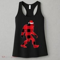 Bigfoot Santa Christmas Lights Xmas Boys Sasquatch Women's Tank Top thumb 3