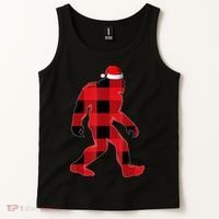 Bigfoot Santa Christmas Lights Xmas Boys Sasquatch Tank Top thumb 2