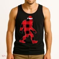 Bigfoot Santa Christmas Lights Xmas Boys Sasquatch Tank Top thumb 3