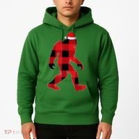 Bigfoot Santa Christmas Lights Xmas Boys Sasquatch Hoodie thumb 2