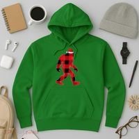 Bigfoot Santa Christmas Lights Xmas Boys Sasquatch Hoodie thumb 3