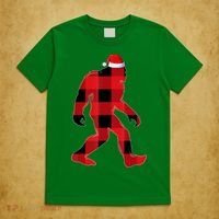 Bigfoot Santa Christmas Lights Xmas Boys Sasquatch T-Shirt thumb 5