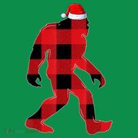 Bigfoot Santa Christmas Lights Xmas Boys Sasquatch Mousepad thumb 1