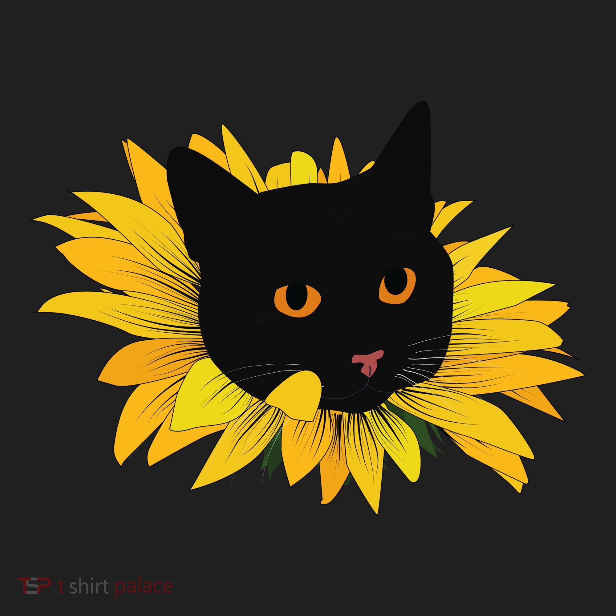 Black Sunflower Cat Cute Women's Sweatshirt